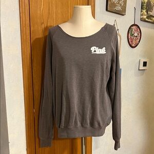 PINK Victoria Secret Gray Sweatshirt- Size Small
